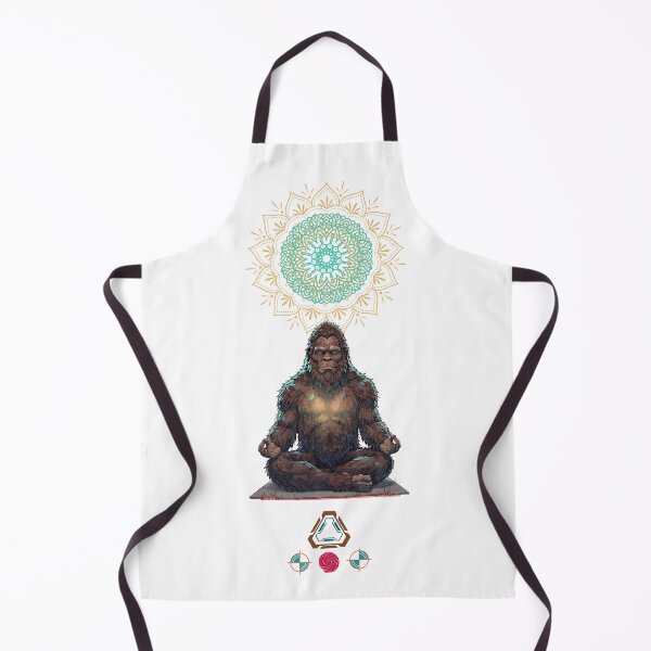 Item preview, Meditating Bigfoot Zen Sasquatch Yoga Pose Art designed and sold by Whimsy Trail Co.