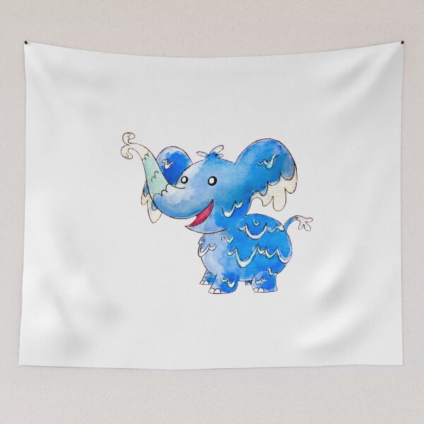 Item preview, Blue Elephant Monster designed and sold by Friendlyodditi.