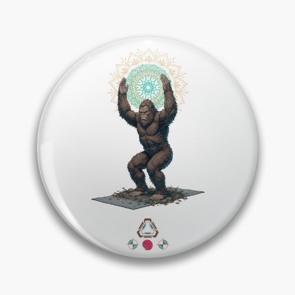 Item preview, Bigfoot Utkatasana Chair Pose Yoga Sasquatch Art designed and sold by Whimsy Trail Co.