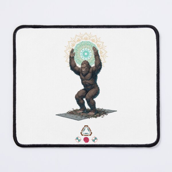 Item preview, Bigfoot Utkatasana Chair Pose Yoga Sasquatch Art designed and sold by Whimsy Trail Co.