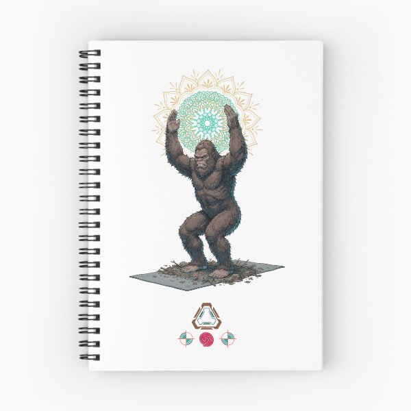 Item preview, Bigfoot Utkatasana Chair Pose Yoga Sasquatch Art designed and sold by Whimsy Trail Co.
