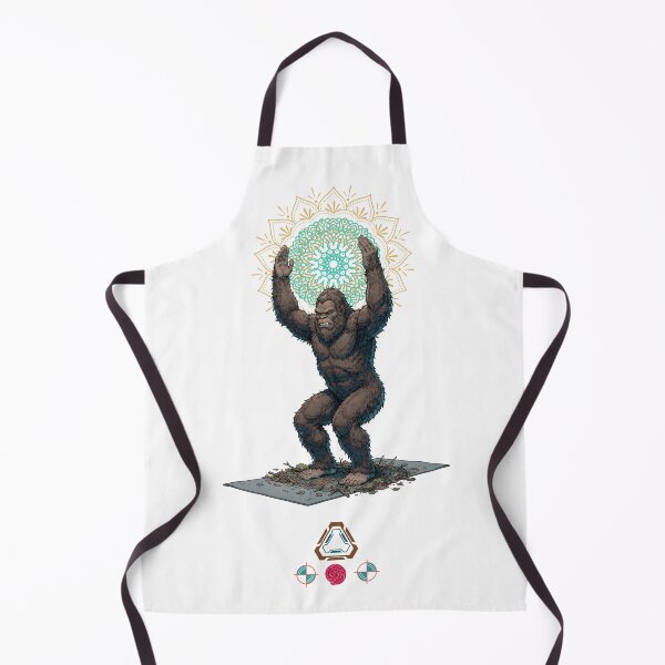 Item preview, Bigfoot Utkatasana Chair Pose Yoga Sasquatch Art designed and sold by Whimsy Trail Co.