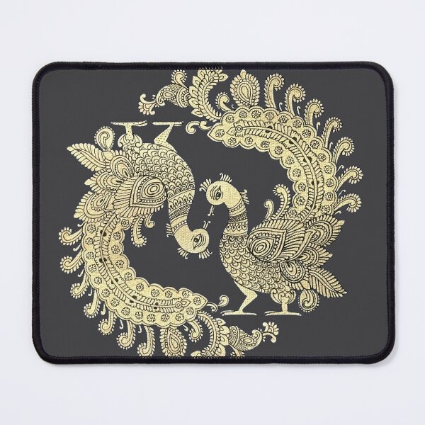 Item preview, Kalamkari Peacocks designed and sold by with-anugraha.
