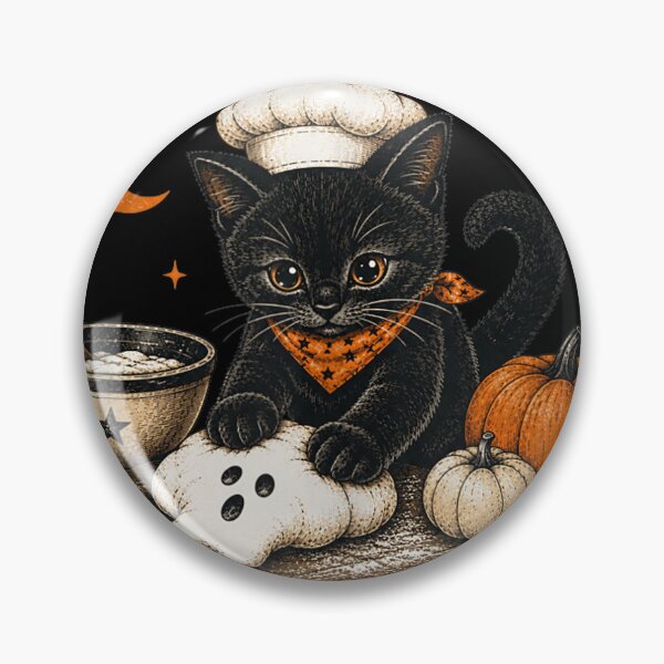 Item preview, Spooky Biscuits Bakery Funny Black Cat Halloween Pumpkin  designed and sold by KelsterRandom.