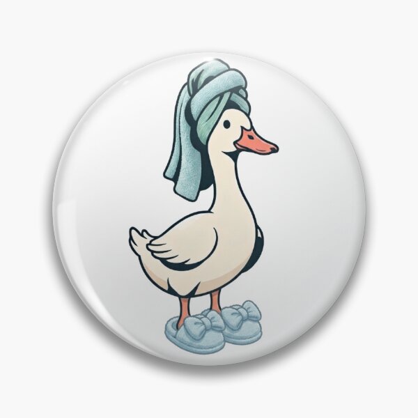 Item preview, Cute Goose in Spa Towel and Slippers – Funny Self-Care Animal Design designed and sold by Wildlife Wonders.