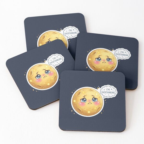 Item preview, I’m Overthinking Kawaii Moon designed and sold by Cerys-GS.