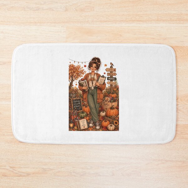 Item preview, Fall Teacher Tote Bag - Cozy Autumn Teach Love Inspire Pumpkin Classroom Bag designed and sold by FestivityFinds.