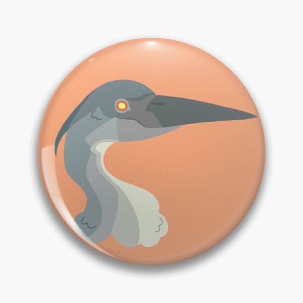 Item preview, CBS Sticker - Lava Heron designed and sold by ClumsyPillbug.