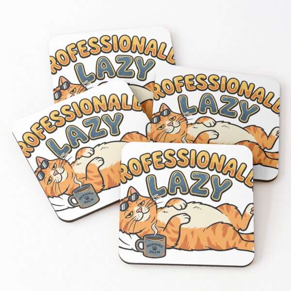 Item preview, Professionally Lazy Funny Cat Coffee Lover T-Shirt designed and sold by meghnad.