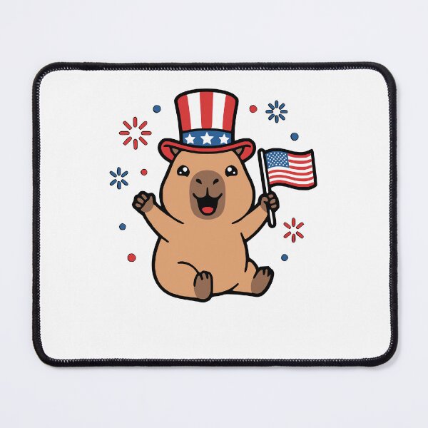 Item preview, Funny American Flag Capybara 4th of July Cute USA Patriotic designed and sold by Totu_Tayo.