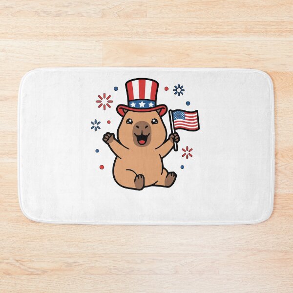 Item preview, Funny American Flag Capybara 4th of July Cute USA Patriotic designed and sold by Totu_Tayo.