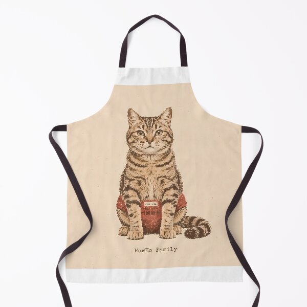 Item preview, Sitting Tabby Cat in Red Shorts: Vintage Linocut designed and sold by HowHoFamily.