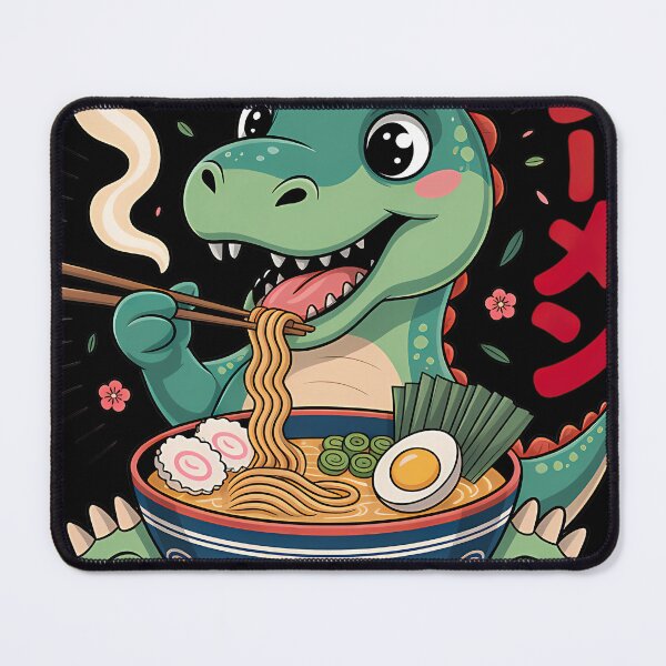 Item preview, Cartoon Dinosaur Eating Ramen designed and sold by Unique-Global.