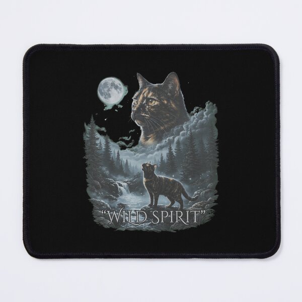 Item preview, Feline Night Spirit Moon Forest Landscape designed and sold by TAYLORBROWSD.
