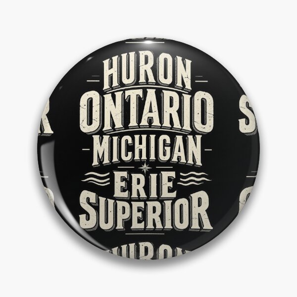 Item preview, Great Lakes Huron Ontario Michigan Erie Superior Vintage Retro Design designed and sold by DevilMayCrySh.