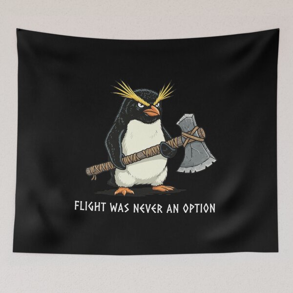 Item preview, Angry Penguin With Axe Flight Option No designed and sold by TAYLORBROWSD.