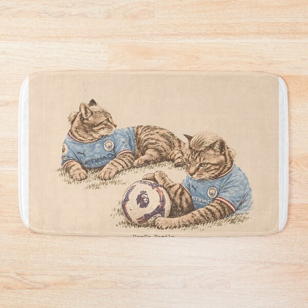 Item preview, Tabby Cats Playing Soccer: Vintage Linocut designed and sold by HowHoFamily.