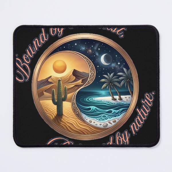 Item preview, Bound by Contrast, Balanced by Nature - Desert and Ocean Yin Yang designed and sold by WorldOfChibis.