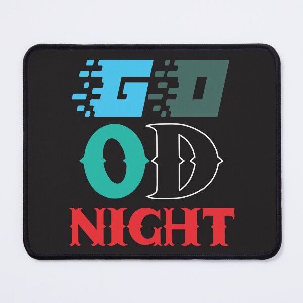 Item preview, Good Night Glitch Neon Retro Typography  designed and sold by Mdjahirulsk.
