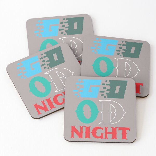 Item preview, Good Night Glitch Neon Retro Typography  designed and sold by Mdjahirulsk.