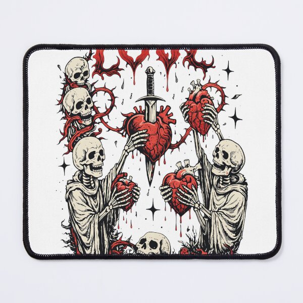 Item preview, Skeletons Hearts Dagger Gothic Illustration designed and sold by MCKENZIENAVR.