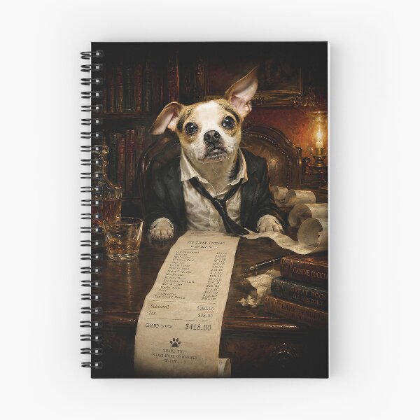 Item preview, The Open Bar Bill Shock - Funny Tuxedo Chihuahua designed and sold by RescueHeart10.