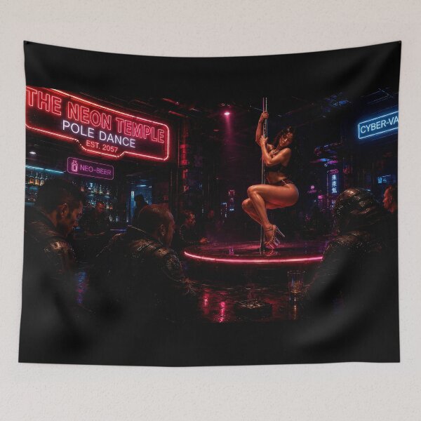 Item preview, Cyberpunk Pole Dance - Futuristic Neon Nightclub designed and sold by Kek-Ina.