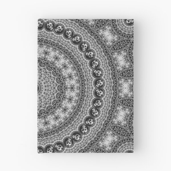 Item preview, Gothic Skull Mandala Fractal Black and White Sacred Geometry designed and sold by cr6zym1nd.