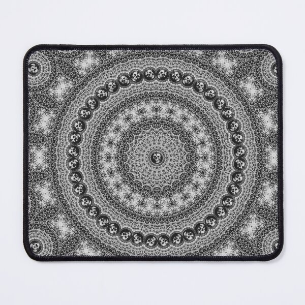 Item preview, Gothic Skull Mandala Fractal Black and White Sacred Geometry designed and sold by cr6zym1nd.