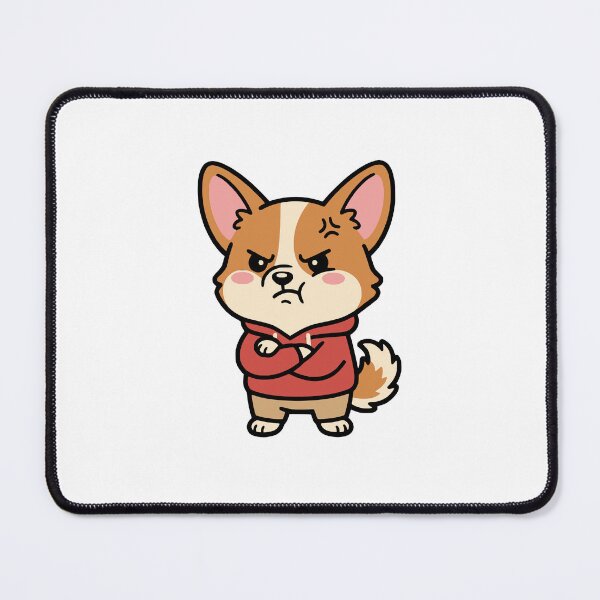 Item preview, Angry Corgi Cute Kawaii Funny Grumpy Dog Breed Japanese Aesthetic Sticker designed and sold by Totu_Tayo.