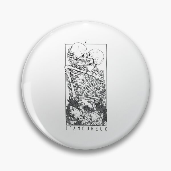 Item preview, Skeletal Lovers Tarot VI Embrace Monochromatic Art designed and sold by DANILUMS.