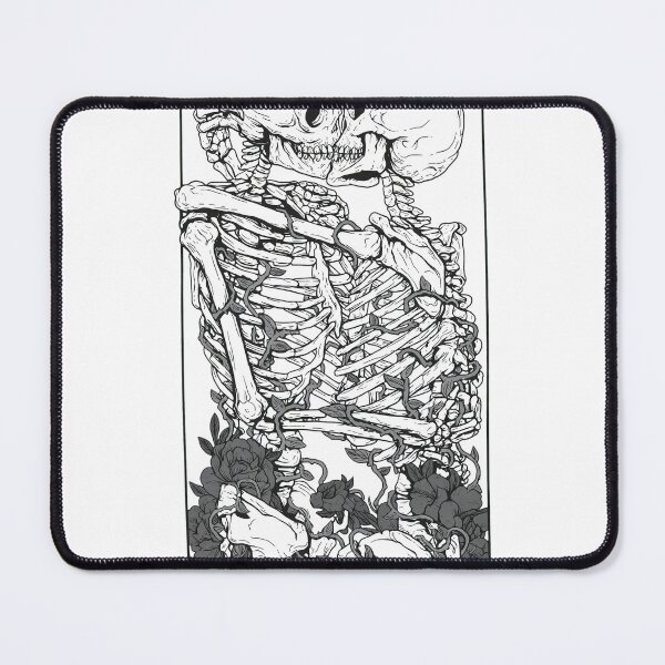 Item preview, Skeletal Lovers Tarot VI Embrace Monochromatic Art designed and sold by DANILUMS.