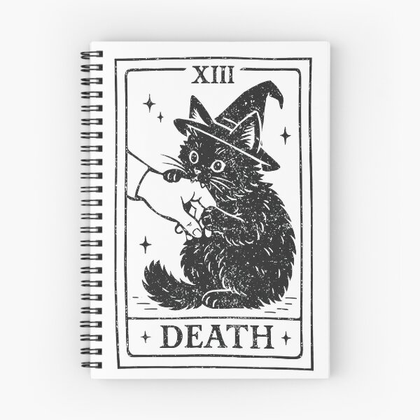 Item preview, Kitten Witch Card XIII Death Print designed and sold by DANILUMS.