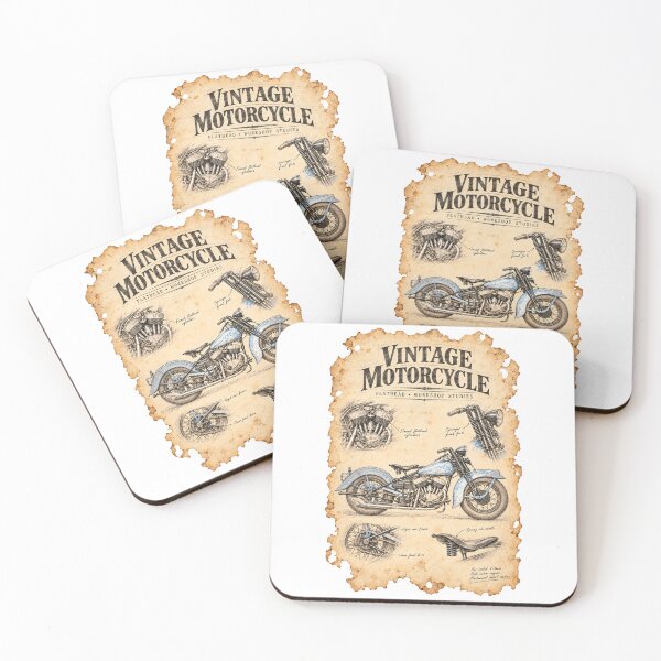 Item preview, Vintage Motorcycle Workshop Sketch on Aged Parchment designed and sold by Russell Thorne.