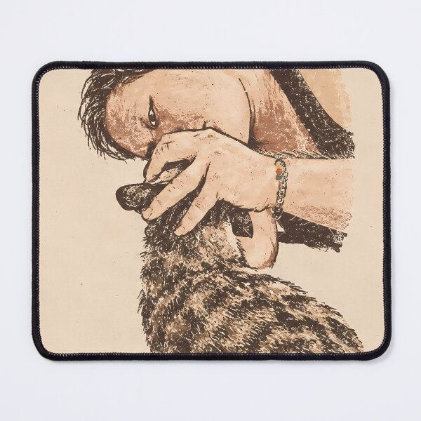 Item preview, (X)Cat Dad Sniffing Cat: Vintage Linocut designed and sold by HowHoFamily.