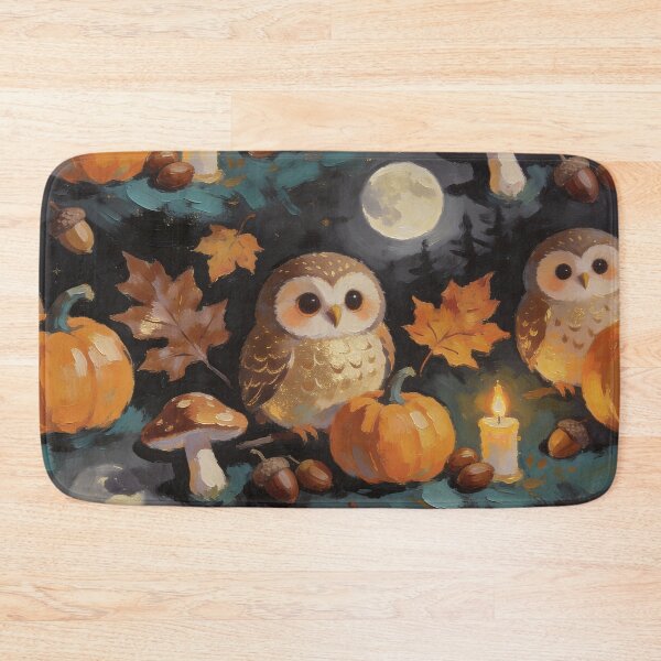 Item preview, Cozy Autumn Owl Pumpkin Halloween Cottagecore Folk Art designed and sold by cr6zym1nd.