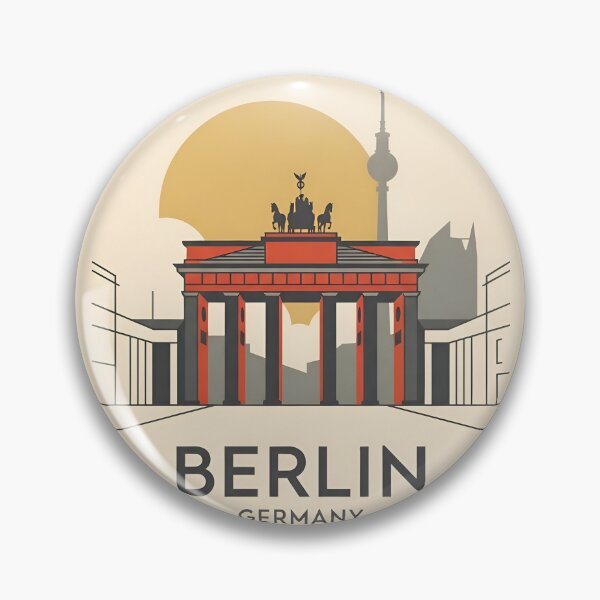 Item preview, Berlin Germany Vintage Travel Poster - Minimalist Brandenburg Gate Art Print designed and sold by DuckOddity.