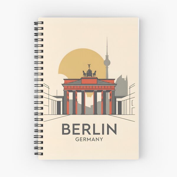 Item preview, Berlin Germany Vintage Travel Poster - Minimalist Brandenburg Gate Art Print designed and sold by DuckOddity.