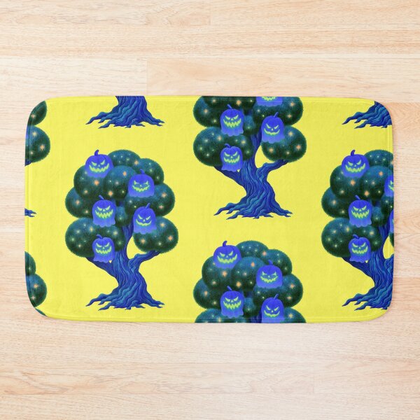 Item preview, Glowing Halloween tree with blue ghost pumpkins designed and sold by Mauswohn.