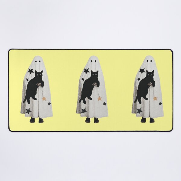 Item preview, Cute ghost with black cat and stars designed and sold by Mauswohn.