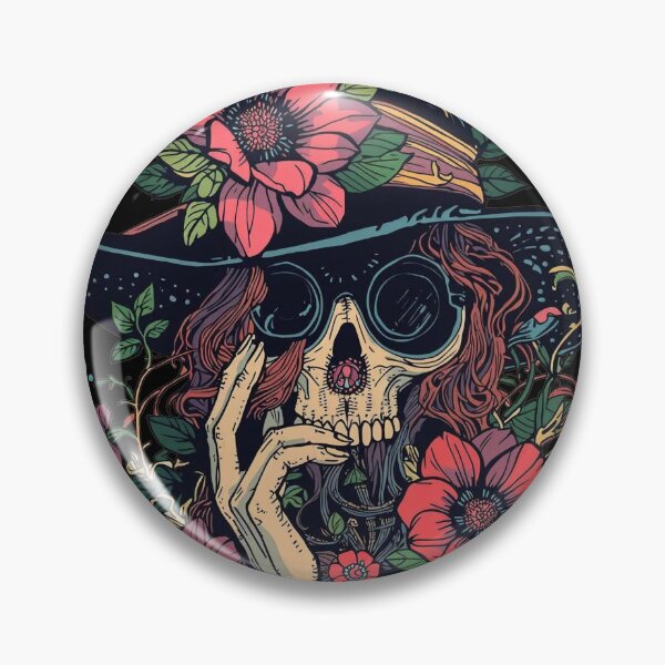 Item preview, Ornate Floral Witch Skull: Dark Cottagegoth Goggles Art designed and sold by  Mythical Entanglement.