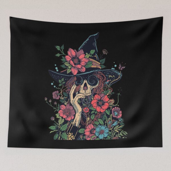 Item preview, Ornate Floral Witch Skull: Dark Cottagegoth Goggles Art designed and sold by  Mythical Entanglement.