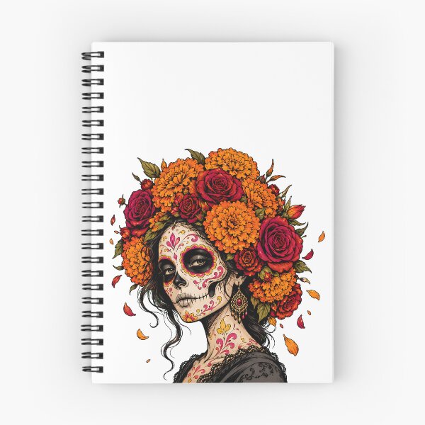 Item preview, La Catrina Marigold Rose Crown Tattoo Muertos Heritage designed and sold by chattsuede.