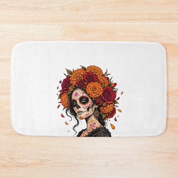 Item preview, La Catrina Marigold Rose Crown Tattoo Muertos Heritage designed and sold by chattsuede.