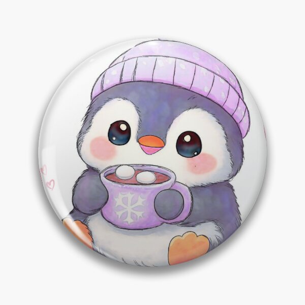 Item preview, Cute Penguin Drinking Hot Chocolate  designed and sold by ArtByPrachii.