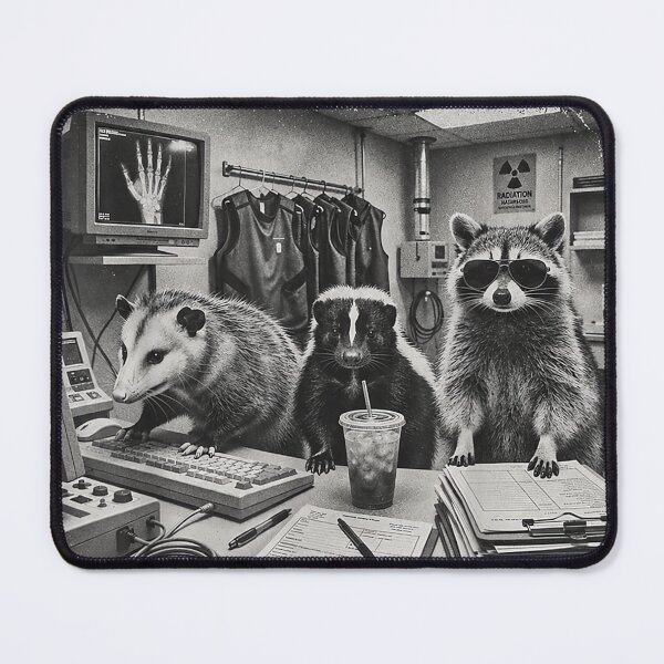 Item preview, Support Your Local X-Ray Techs Funny Raccoon Possum Rad Team designed and sold by KelsterRandom.