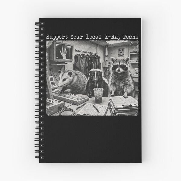 Item preview, Support Your Local X-Ray Techs Funny Raccoon Possum Rad Team designed and sold by KelsterRandom.