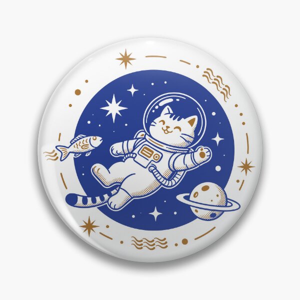 Item preview, Cosmic Astro Cat Flying Fish Retro designed and sold by Hotfresh.