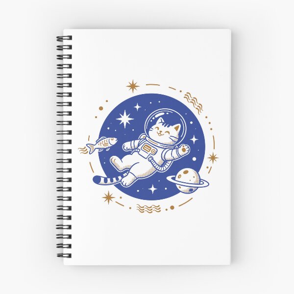 Item preview, Cosmic Astro Cat Flying Fish Retro designed and sold by Hotfresh.