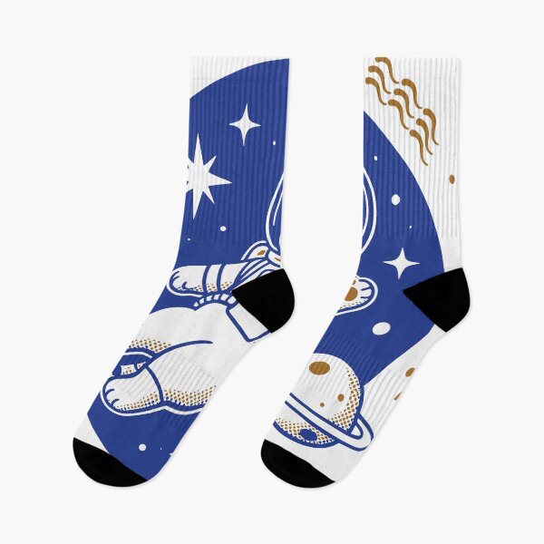 Item preview, Cosmic Astro Cat Flying Fish Retro designed and sold by Hotfresh.